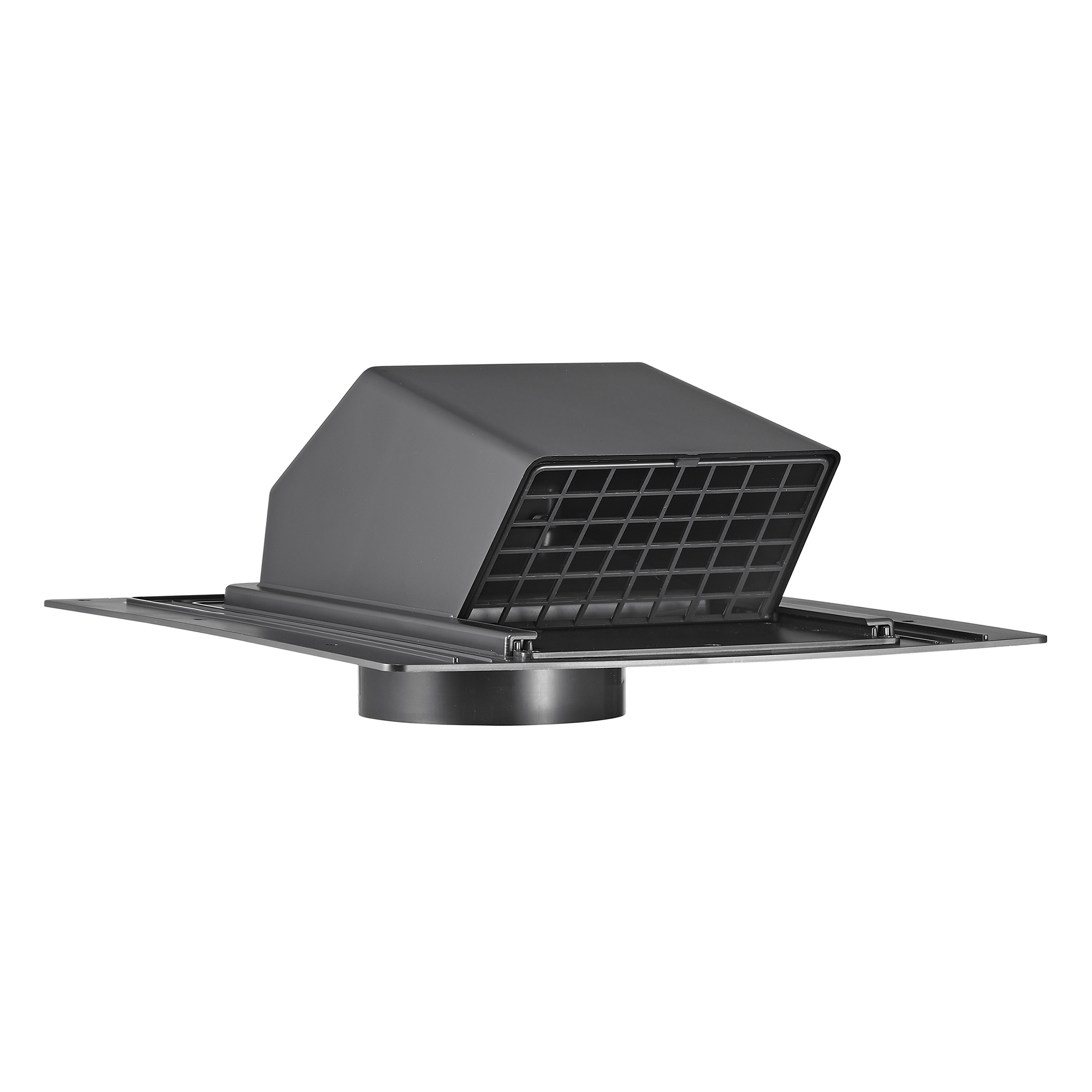 Lambro 4in. ABS Plastic Roof Exhaust Vent — Damper, Removable Screen, Black, Model# 3540